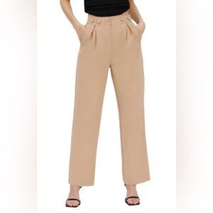 4TH Reckless Tan High Rise Wide Leg Dress Pants Women's Size S